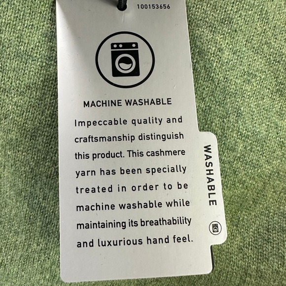 RLX Ralph Lauren Cashmere Sweater Mens Large Green Washable Hoodie NEW - Picture 7 of 8